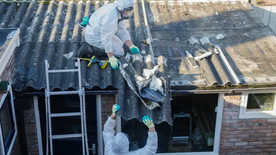 Illustrative professional asbestos-related building work. Not an AAG worksite or a verified local provider.