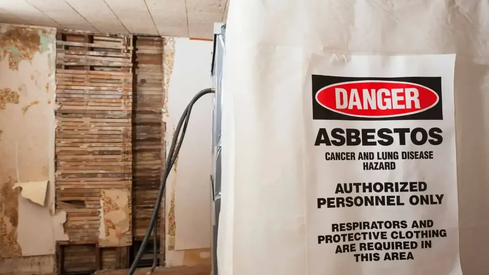 Illustrative professional asbestos-related building work. Not an AAG worksite or a verified local provider.