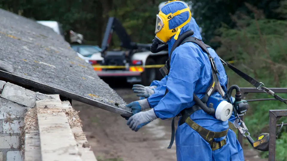Illustrative professional asbestos-related building work. Not an AAG worksite or a verified local provider.